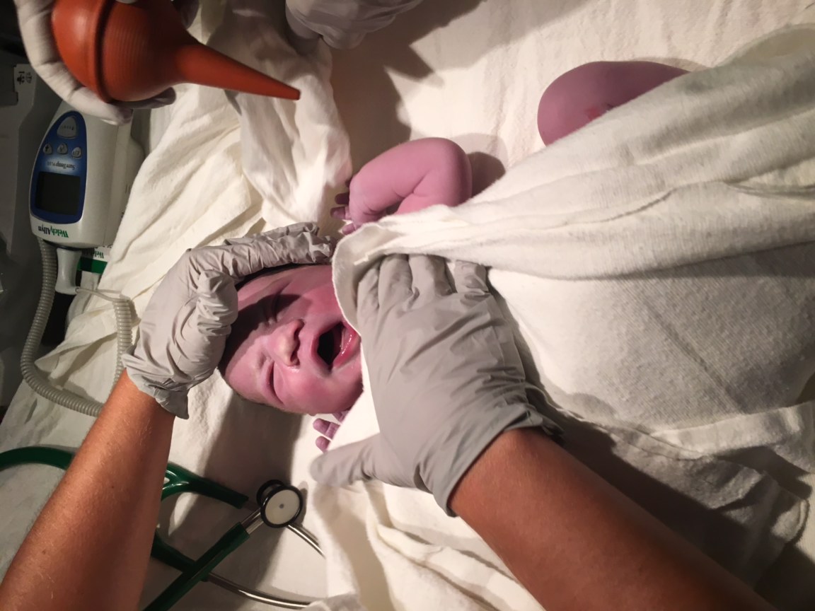 Winston Patrick Smith shortly after being born in 2018.