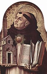 Carlo Crivelli, detail of Thomas Aquinas from the Altar von San Domenico in Ascoli, tempera on wood, 1476, National Gallery, London, U.K.