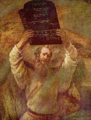 Rembrandt Harmenszoon van Rijn, Moses with the Tablets of the Law, 1659, Staatliche Museen, Berlin, Germany.